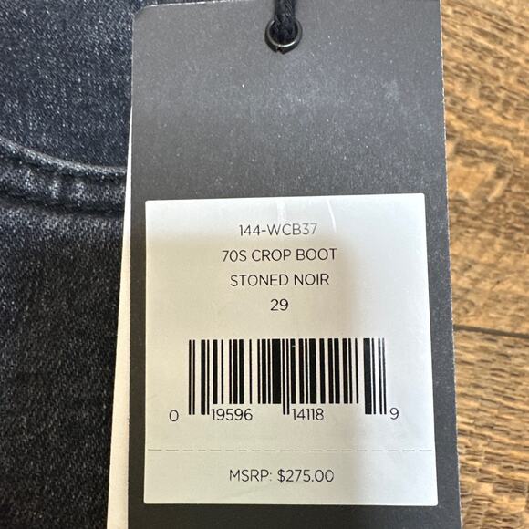 RE/DONE 70's Crop Boot Jeans in Stoned Noir Size 29 NWT - Picture 6 of 13